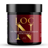 Loc N gel de control de bordes, aplicación suave para fijar trenzas sin residuos.