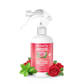 Locsanity: botella de spray rosas y menta para hidratación diaria de locs.