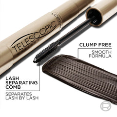 L’Oréal Paris Telescopic Original Mascara lado cepillo para separación precisa