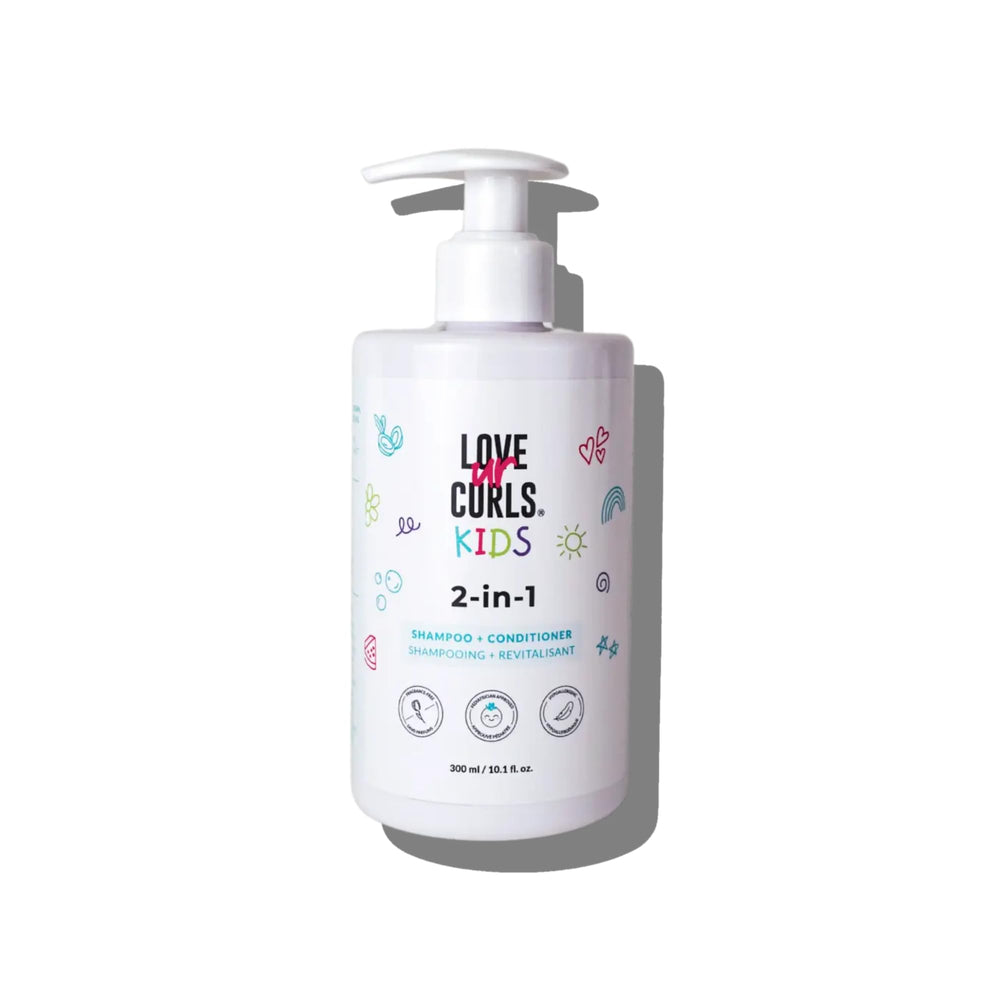 Love Ur Curls Kids 2 en 1 champú y acondicionador sin fragancia para uso diario