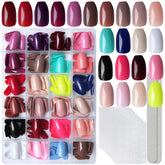 LoveOurHome Uñas press-on 576pc en caja clara para almacenamiento fácil