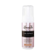 Loving Tan mousse autobronceadora express 2 horas: textura suave y color inmediato.