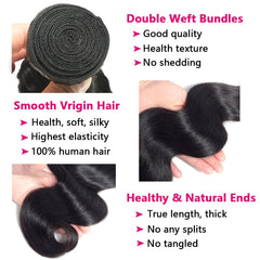 LUCASHA: paquetes de cabello brasileño con onda para volumen y densidad.