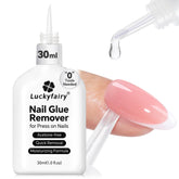 Luckyfairy Quitaglu 30ml, botella para remover adhesivo de uñas sin acetona.