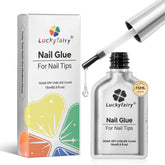 Luckyfairy gel pegamento para uñas claro, adherencia confiable para uñas artificiales