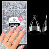 Luckyfairy Puntas Almendra 504 piezas para manicura duradera en casa
