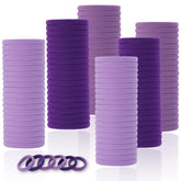 LuSeren gomas para pelo moradas, paquete de 120 piezas para uso diario.