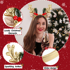 Diadema Lusofie con campana colgante para sonido navideño al moverse.