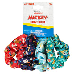 LUV HER Disney Mickey Scrunchies grandes, colores vivos, ideal para peinados diarios.