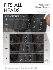 Peluca LUVME con línea de cabello prepeinada para un resultado natural.