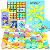 luxdouce-bombas-bano-48-pack-presentacion-regalo ideal para retiro de bienestar en casa.