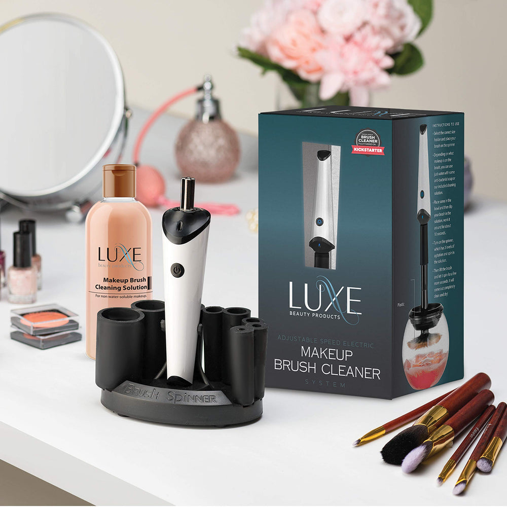 Luxe limpiador eléctrico de pinceles con rotación para limpieza rápida y suave.