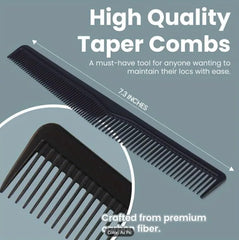 Peine LUXXII para cabello masculino negro, compacto para retoques diarios.