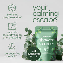 Aromaterapia de eucalipto de M3 Naturals para relajación durante la ducha.