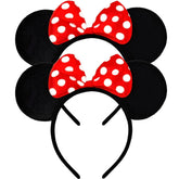 Diadema MADO orejas de ratón con puntos rojos, comodidad para todas las edades.