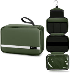 Bolsa Maliton para viaje grande en oliva verde, ideal para almacenar productos de higiene