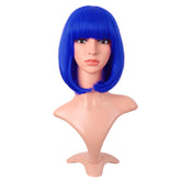 MapofBeauty bob corto azul marino frente, estilo inmediato para uso diario.