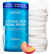MAREE disco ácido glicólico para piel facial, exfoliación suave