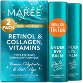 Bálsamo para ojos MAREE en barra con retinol y ceramida para una mirada suave.