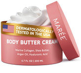 MAREE crema corporal manteca batida, hidratación intensa y aroma suave.