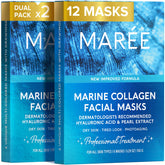 Mascarilla de MAREE con colágeno e hidratación para piel suave.
