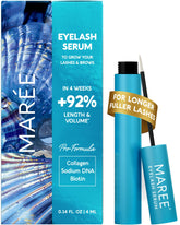 MAREE Sérum para pestañas, aplicación suave para crecimiento natural.