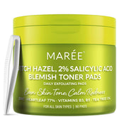 MAREE tampons-tonifiants-imperfections-pack: image d’ensemble suggérant une peau plus nette