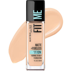 Maybelline Fit Me botella vertido, acabado natural y ligero.