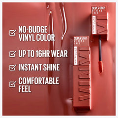 Maybelline Super Stay Vinyl Ink: acabado brillante que realza el look