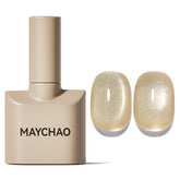 MAYCHAO ojo-gato 15ml: esmalte con imán para elegante efecto champán oro y brillo