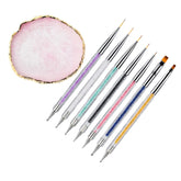 Mcduyant pinceles para uñas: conjunto de 8 pinceles para diseño detallado.