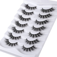 Pestañas Mebver faux mink naturales, rizo suave para un look duradero.