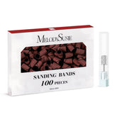 MelodySusie bandas de lijado 180 grano para uñas, lijado suave en uñas naturales.