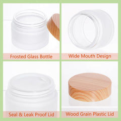 Miayon frascos 15ml con tapa madera, tamaño compacto para bolsos