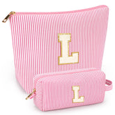Mibasies bolsas de maquillaje iniciales, frente: organización rápida de cosméticos.