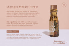Milagros Shampoo Romero fortalece folículos y promueve crecimiento saludable.