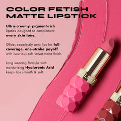 Envase compacto Milani Color Fetish Matte Desire para uso diario.