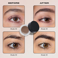 Textura cremosa de Milani Stay Put Brow Color que se desliza suave.