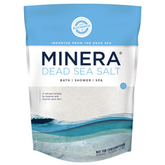 Minera Sal del Mar Muerto grano fino para baño, relajación y piel suave.