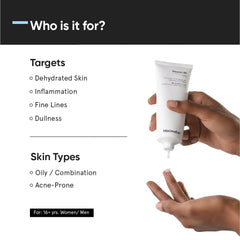 Gel hidratante ligero de Minimalist, se absorbe rápido y sin grasa.