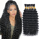 Miokimou cabello bohemio onda profunda 20 pulgadas, suave y duradero para trenzas creativas.