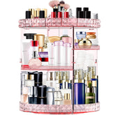MISERWE organizador de maquillaje 360° con base estable para encontrar cosméticos rápidamente