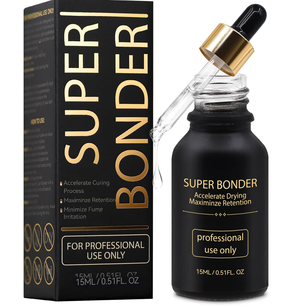 Miuffue Bonder para pestañas, botella precisa para control total.