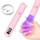 Lámpara UV mlogiroa para uñas, portátil y 3W facilita secado rápido en casa.