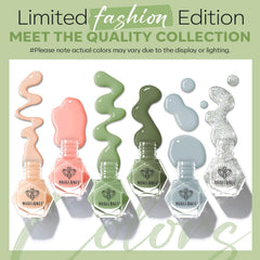 Modelones esmaltes con glitter brillantes para acentos festivos en manicura.