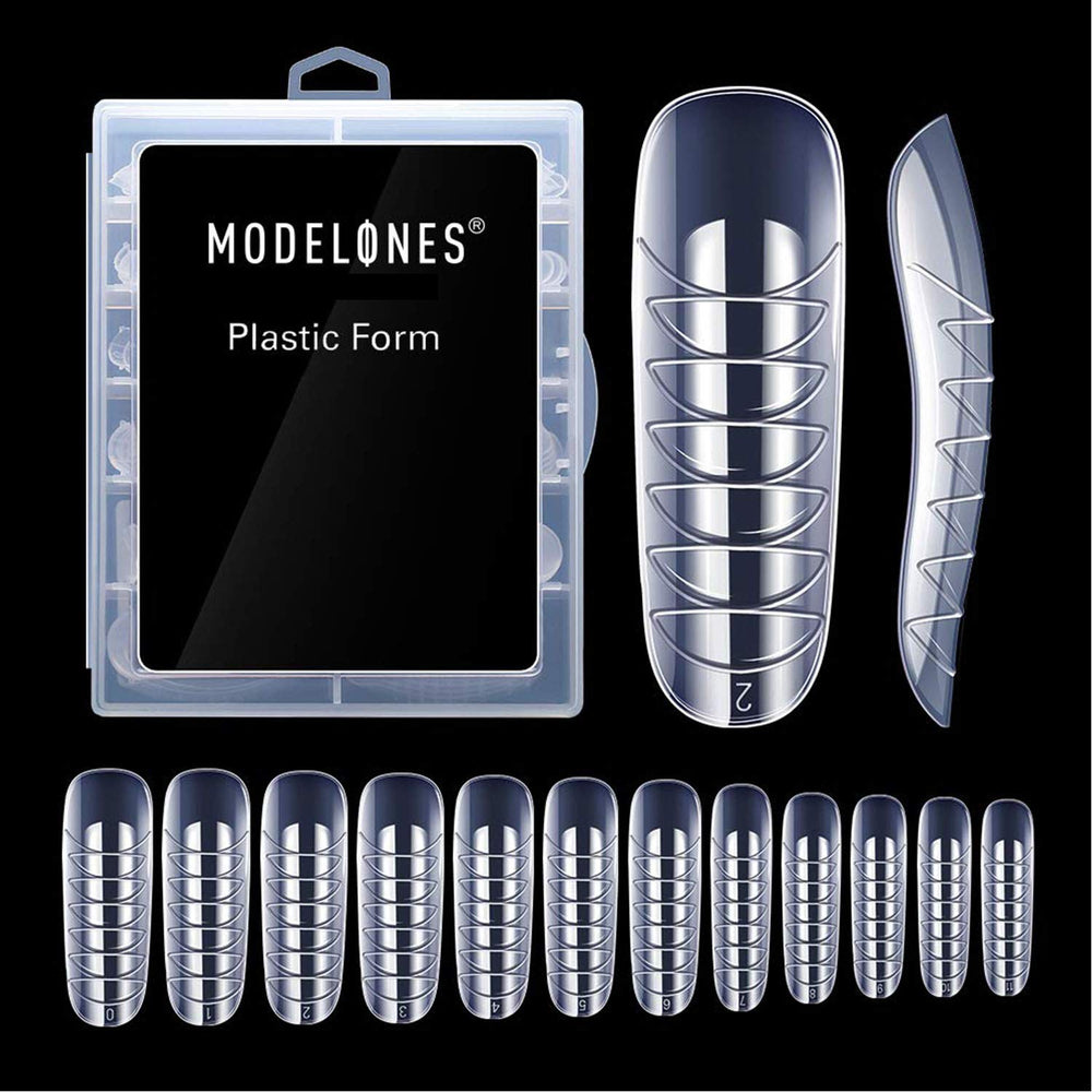 Modelones: formas duales para gel de extensión, opción para uñas duraderas y naturales.