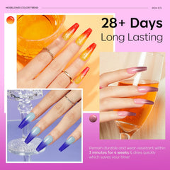 Modelones red Valentine gel polish bottle for bold, long-lasting nails