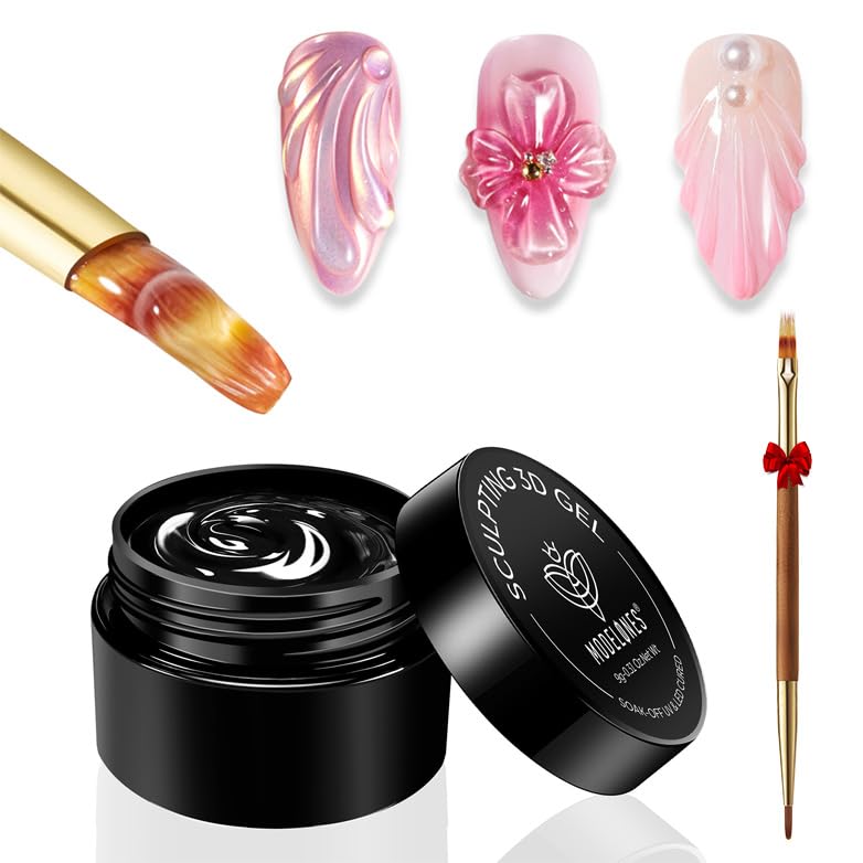 Modelones kit gel 3D para uñas, acabado profesional en casa