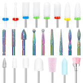 Modelones set de bits para taladro de uñas con cerámica y diamante para acabado profesional