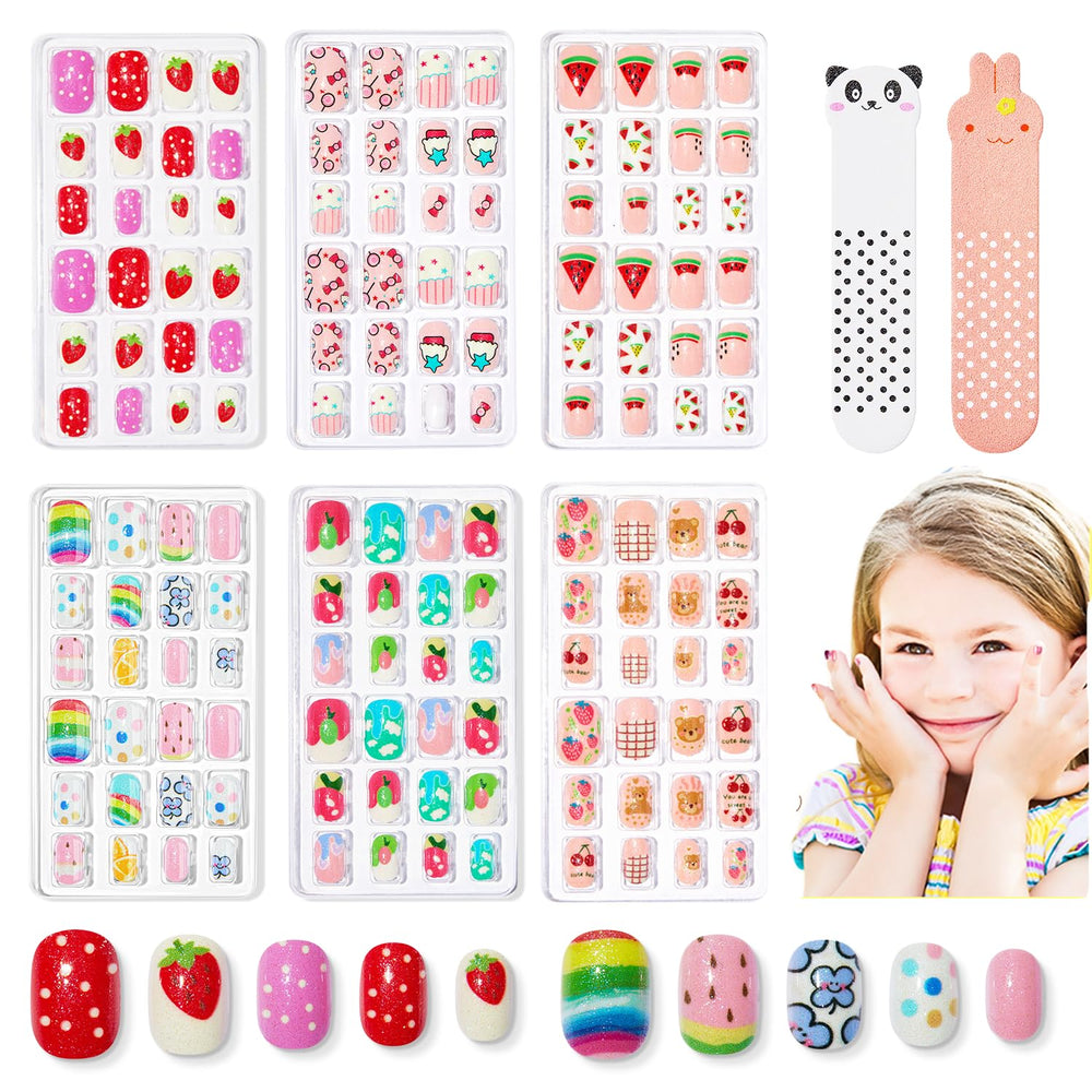 Modelones Uñas para Niñas: variedad de tamaños para ajuste cómodo.
